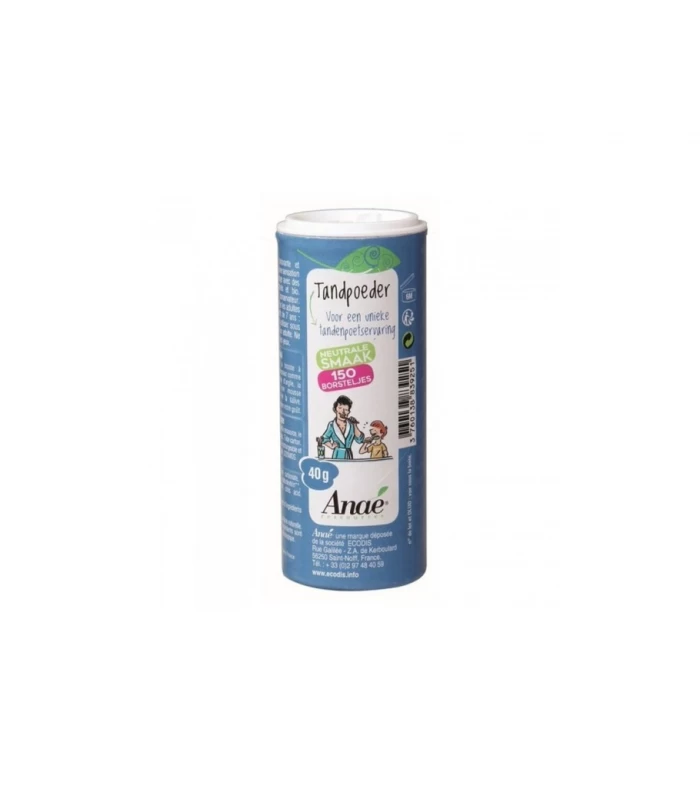 Anae - Tandpoets neutraal poeder fluorvrij - 40g