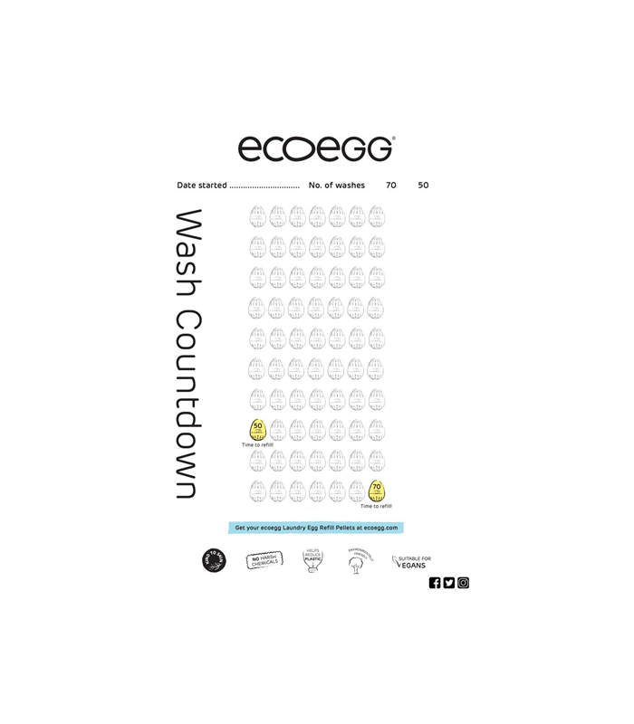 EcoEgg - 70 Washes - Fragrance Free NEW