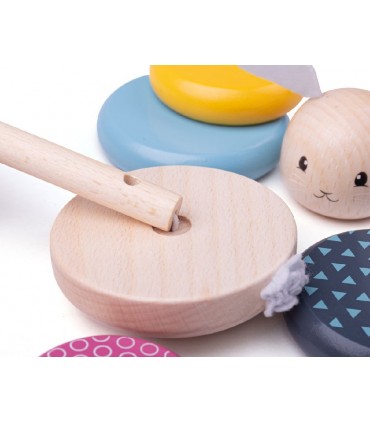 BigJigs houten stapeltoren Konijn