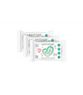 Attitude Moist Baby Wipes - Multipack (3 pcs.)