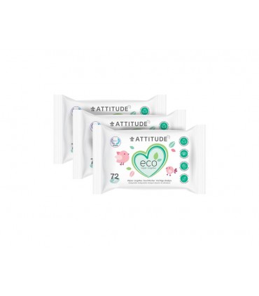 Attitude Moist Baby Wipes - Multipack (3 pcs.)
