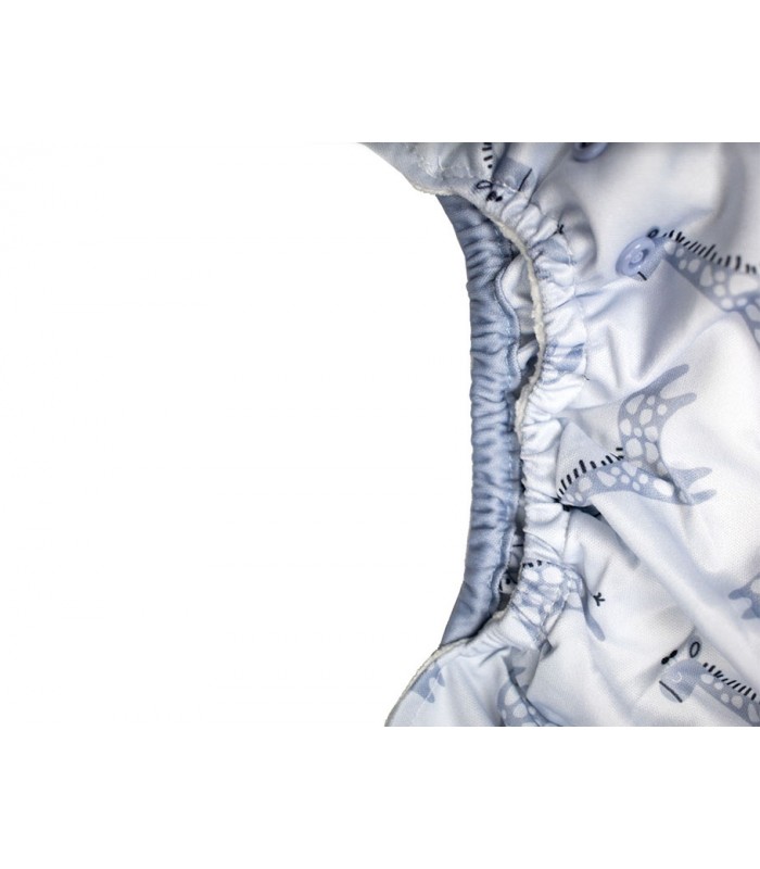 HappyBear washable diaper - All-in-One - Blue Giraffe