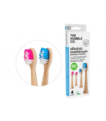 The Humble Co. Opzetborstels - Bamboe - 4-pack - Philips Sonicare