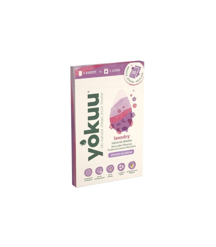 Yokuu laundry strips - laundry detergent wipes - cherry blossom - 32 pieces