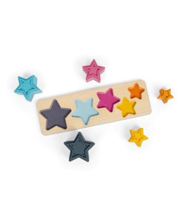 BigJigs - Vormen sorteren Sterren - Hout - Vanaf 12mnd