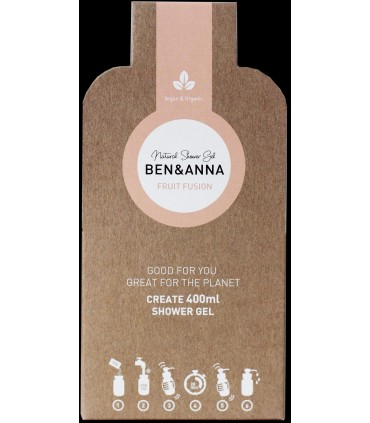 Ben & Anna shower gel - flakes - fruit fusion - 2x20gr.