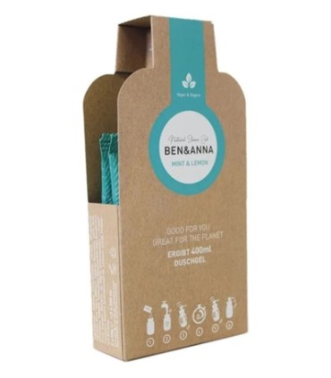 Ben & Anna shower gel - flakes - mint & lemon - 2x20gr.