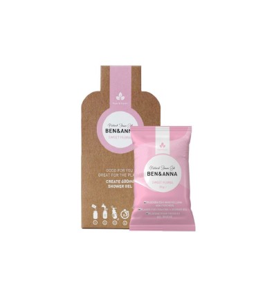 Ben & Anna shower gel - flakes - sweet floral - 2x20gr.