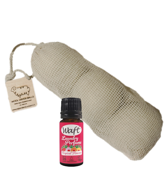 Waft Laundry Perfume 10 ml (Tropical Flowers) + laundry dryer balls
