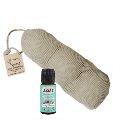 Waft Wasparfum 10 ml (lentebloemen) + was droogballen