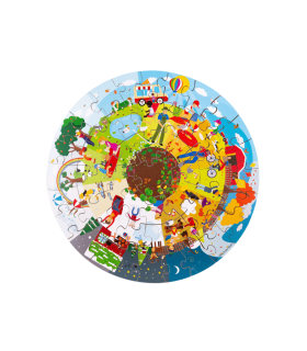 BigJigs puzzel 4 seizoenen rond - 2+jr