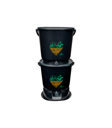 Bokashi Kitchen Bucket - Essential Black - complete set