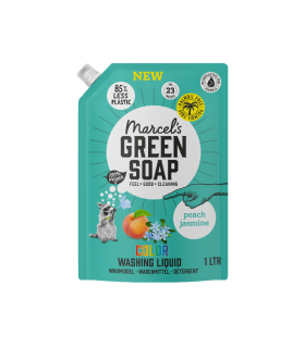 Marcel’s Green Soap Wasmiddel Navulzak Perzik & Jasmijn – fris, bloemig en 85% minder plastic