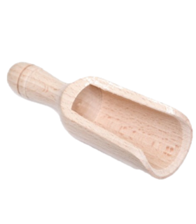 Houten schep 10 cm | Kleine doseerschep beukenhout