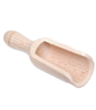 Houten schep 10 cm | Kleine doseerschep beukenhout